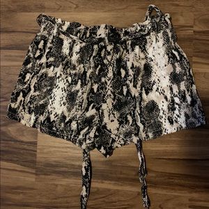 Snake print shorts